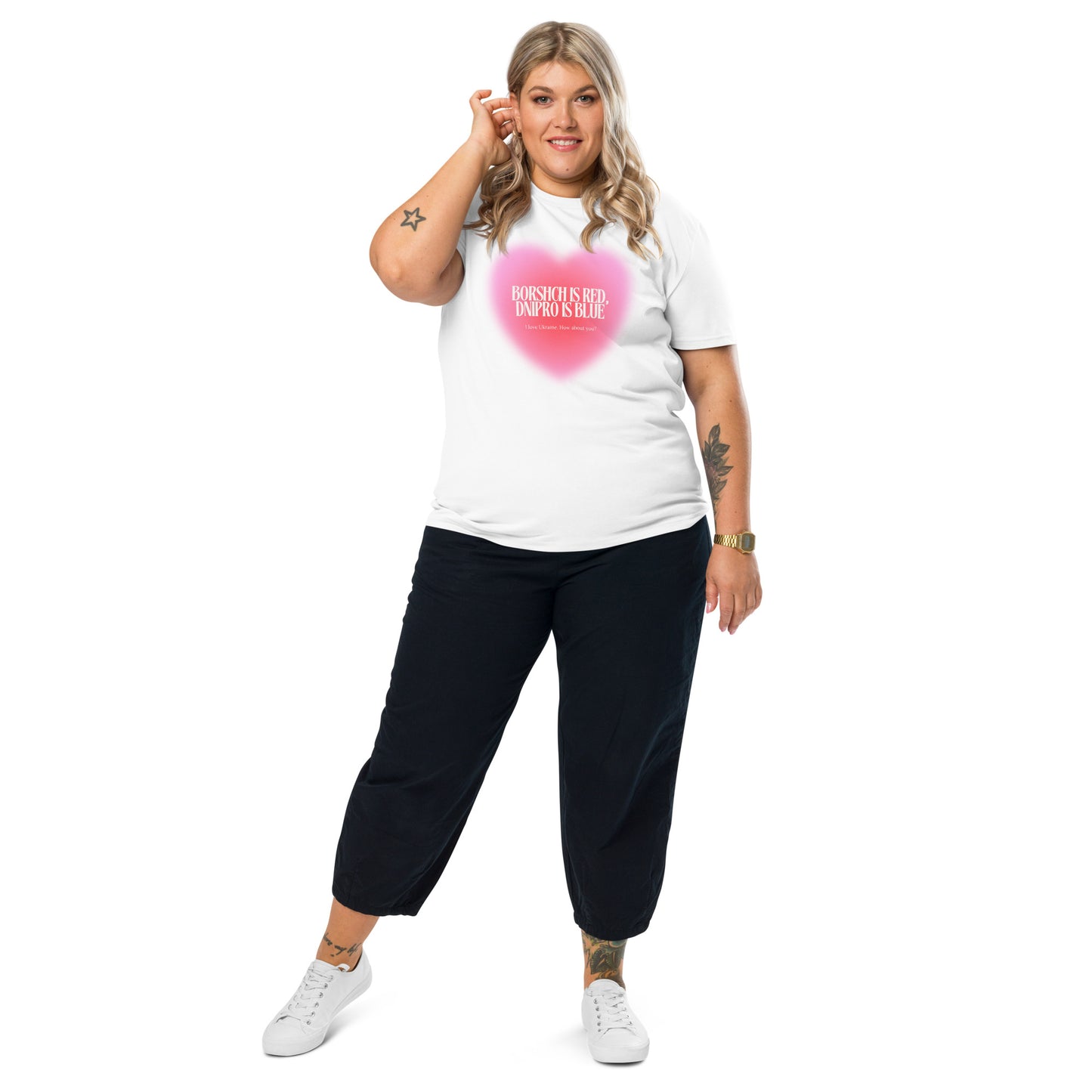 Valentynka Unisex organic cotton t-shirt in white