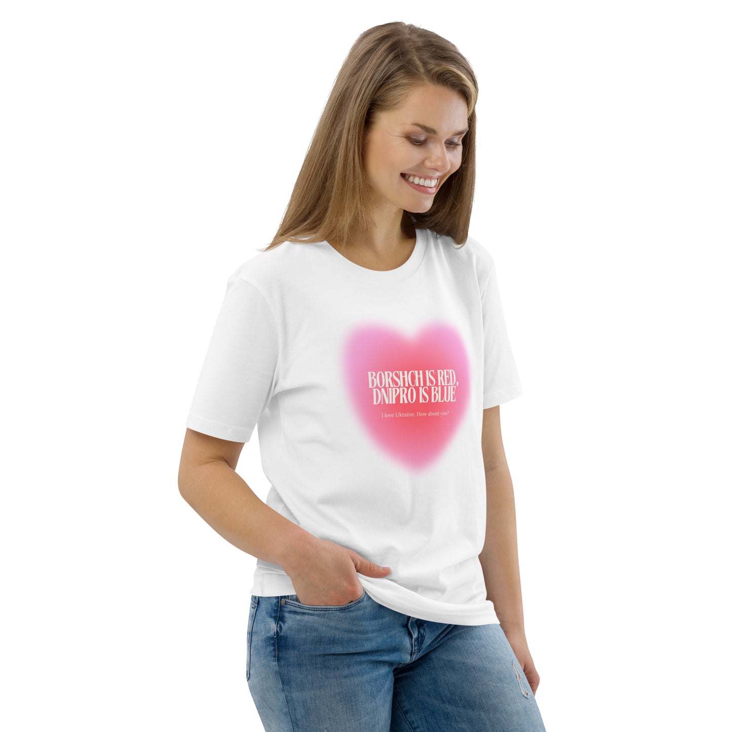 Valentynka Unisex organic cotton t-shirt in white