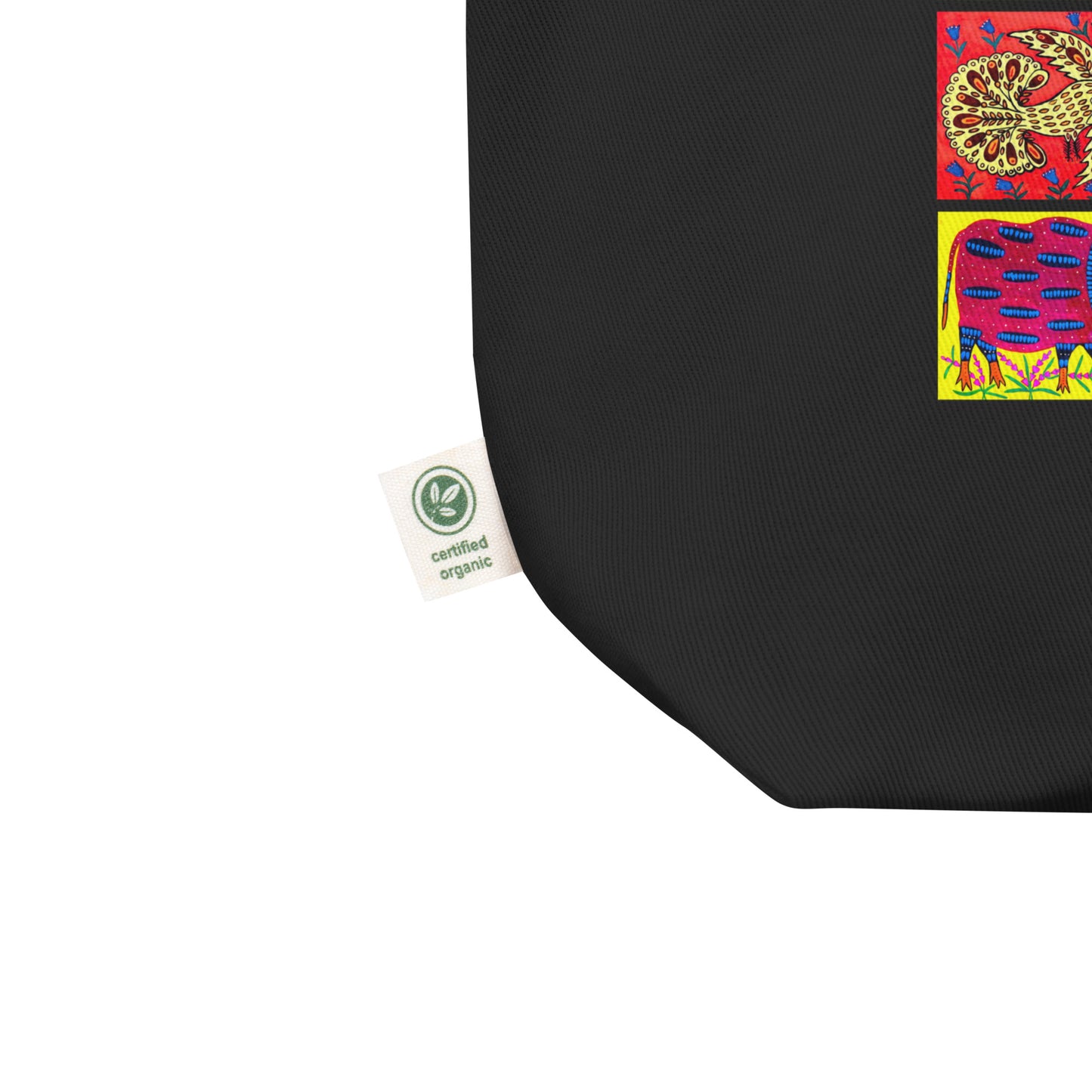 Maria Prymachenko printed Eco Tote Bag in black
