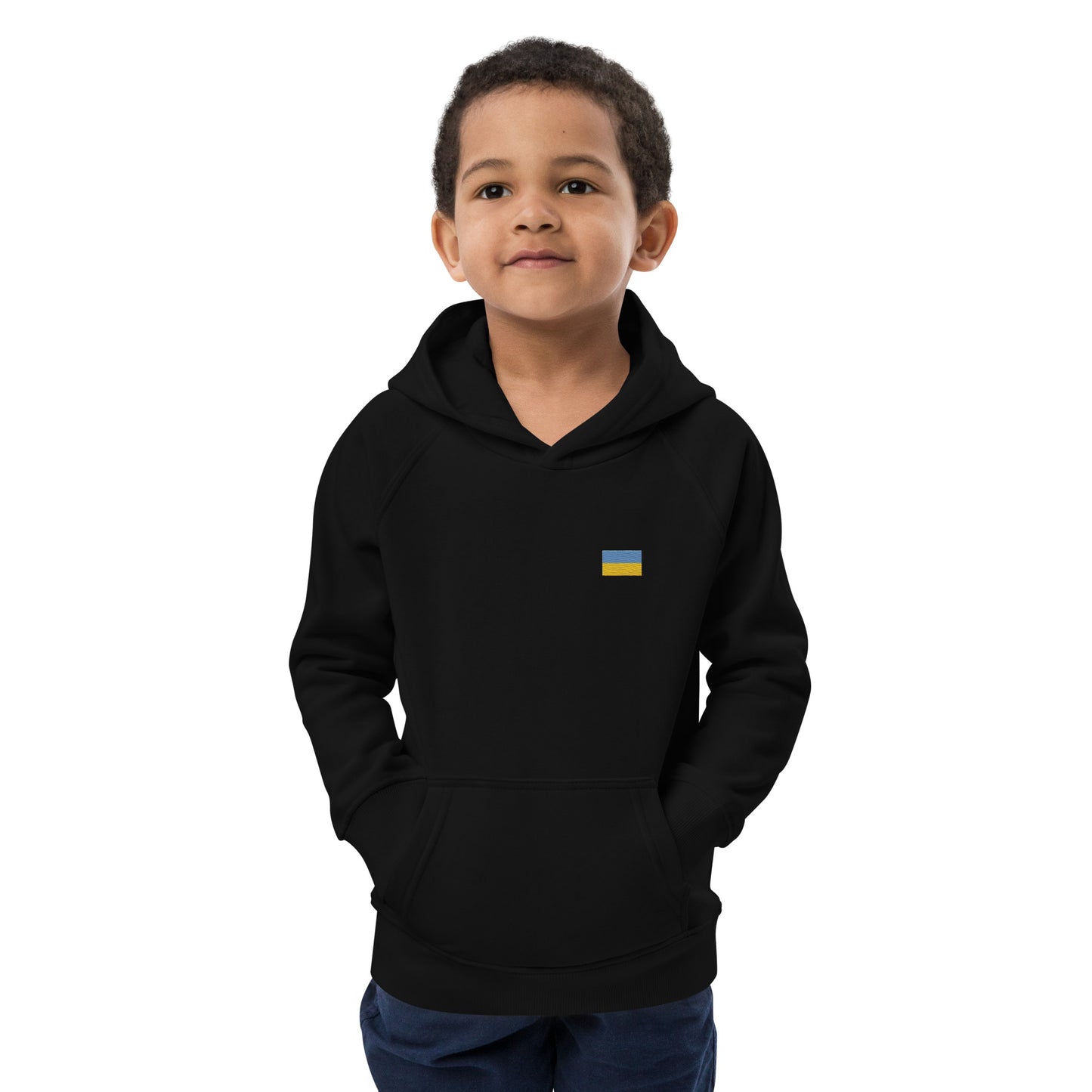 Kids eco hoodie with UA flag embroidery