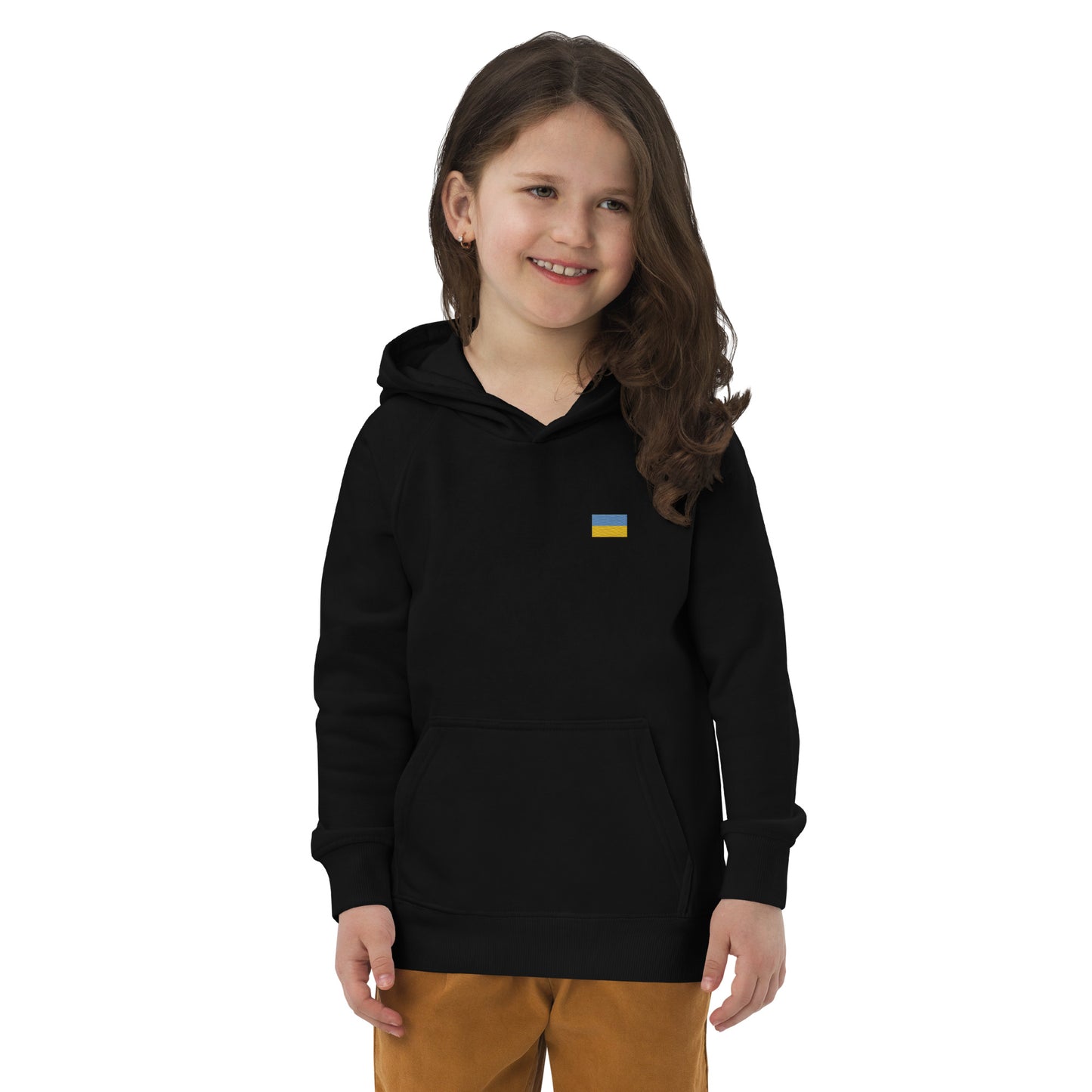 Kids eco hoodie with UA flag embroidery