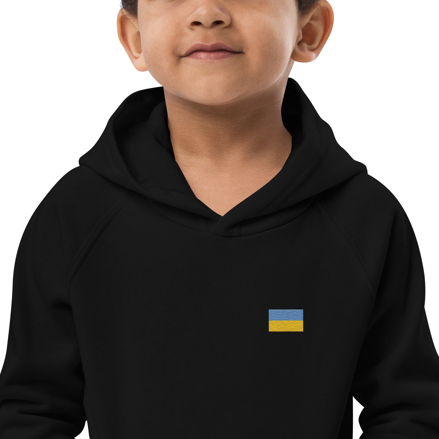 Kids eco hoodie with UA flag embroidery