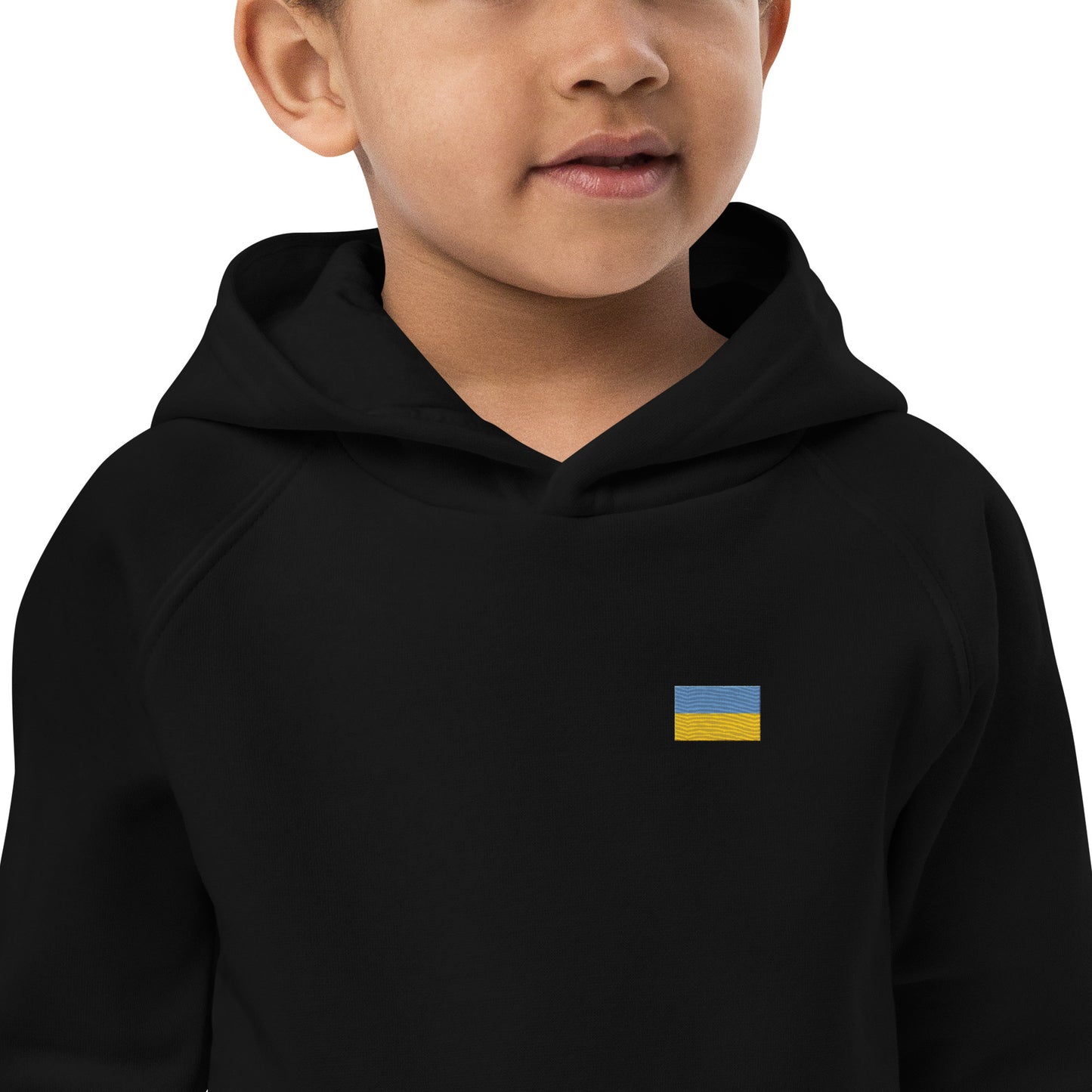 Kids eco hoodie with UA flag embroidery