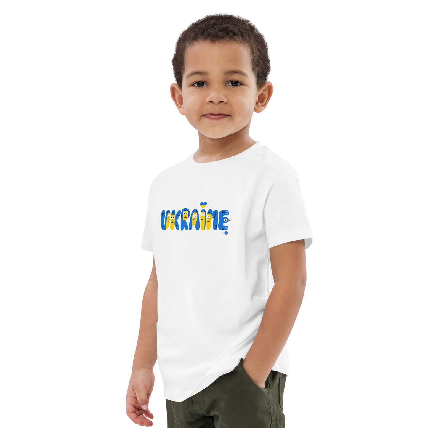 Ukraine by @nina_dzyvulska printed organic cotton kids t-shirt 3-14 yrs