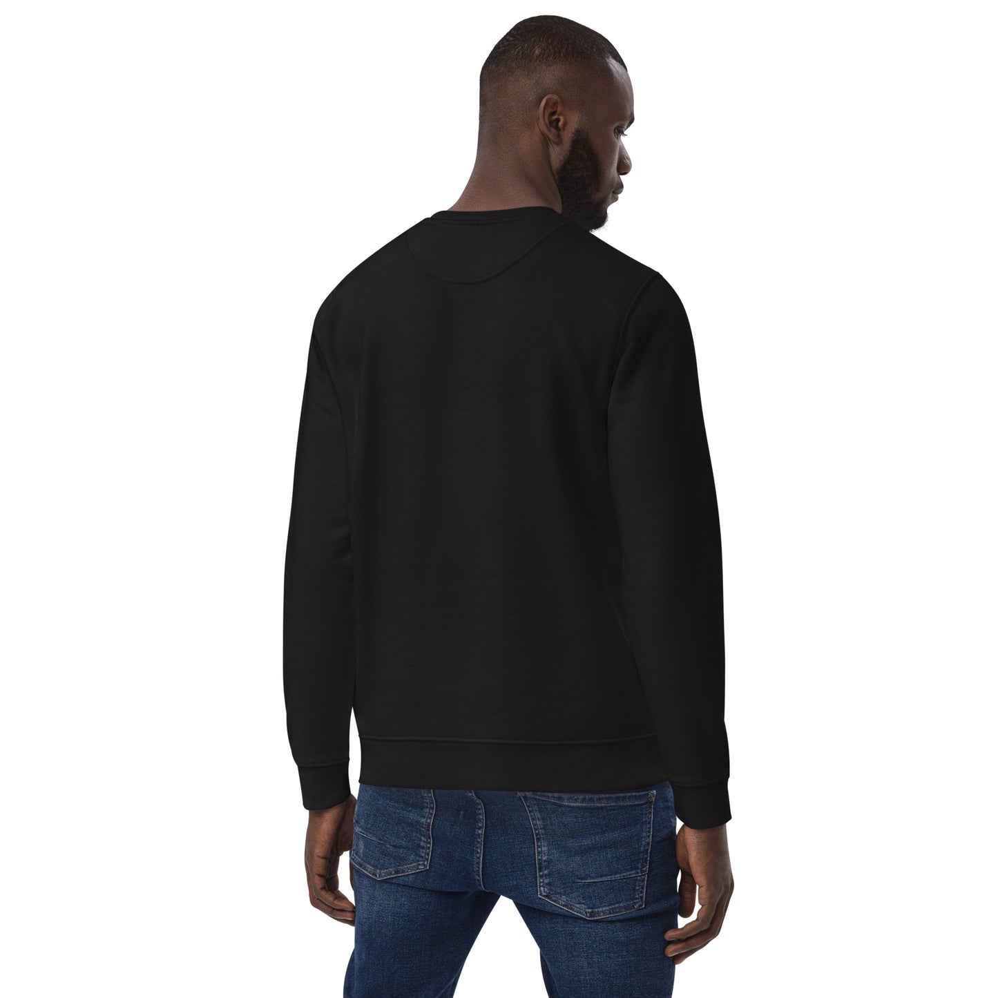 Unisex eco sweatshirt холодний яр with embroidery in black