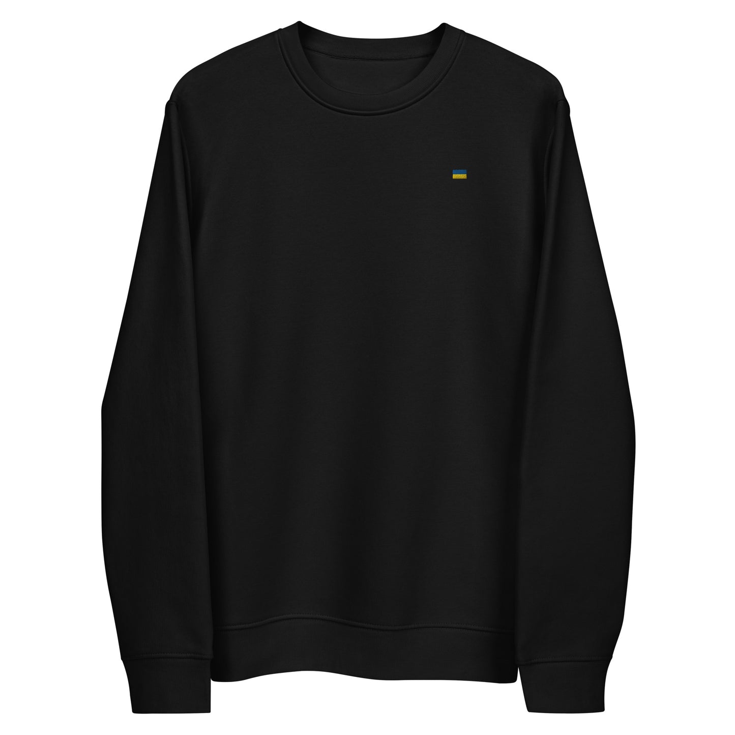 UA flag embroidered unisex eco sweatshirt in black
