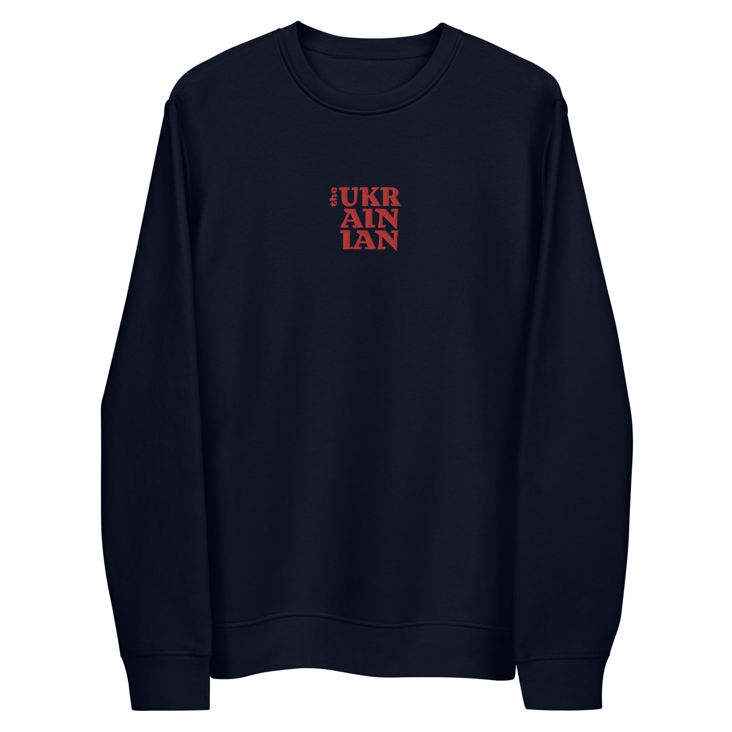 The Ukrainian embroidered unisex eco sweatshirt in dark blue