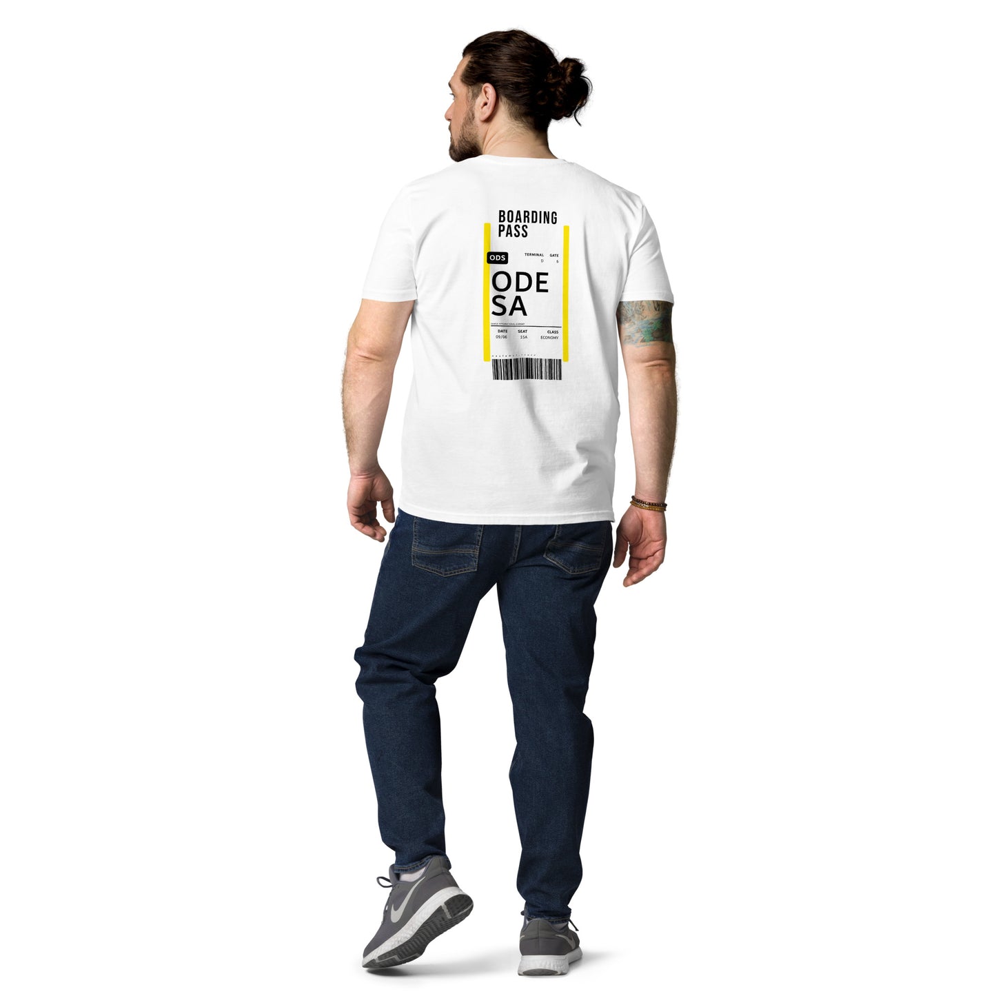Boarding Pass Odesa unisex organic cotton t-shirt