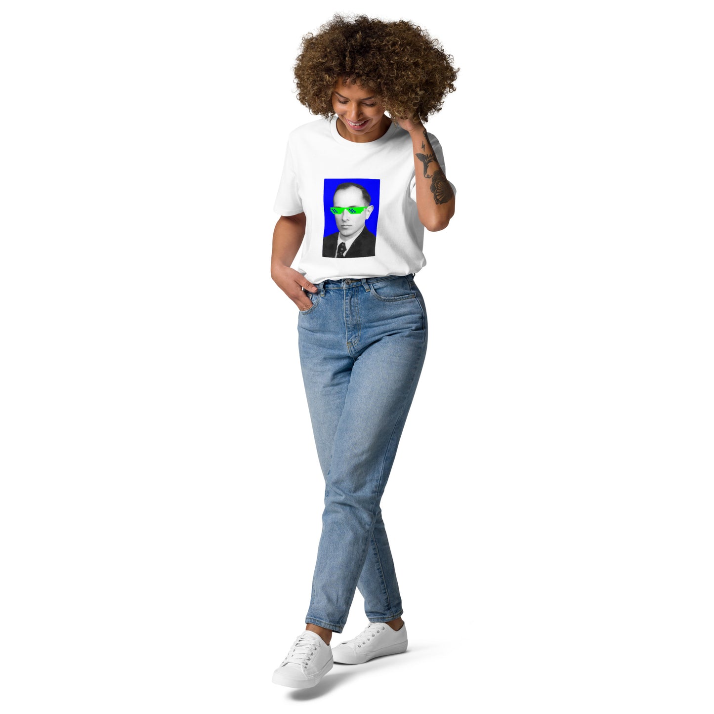 Who's Your Daddy? Unisex printed organic cotton t-shirt in white
