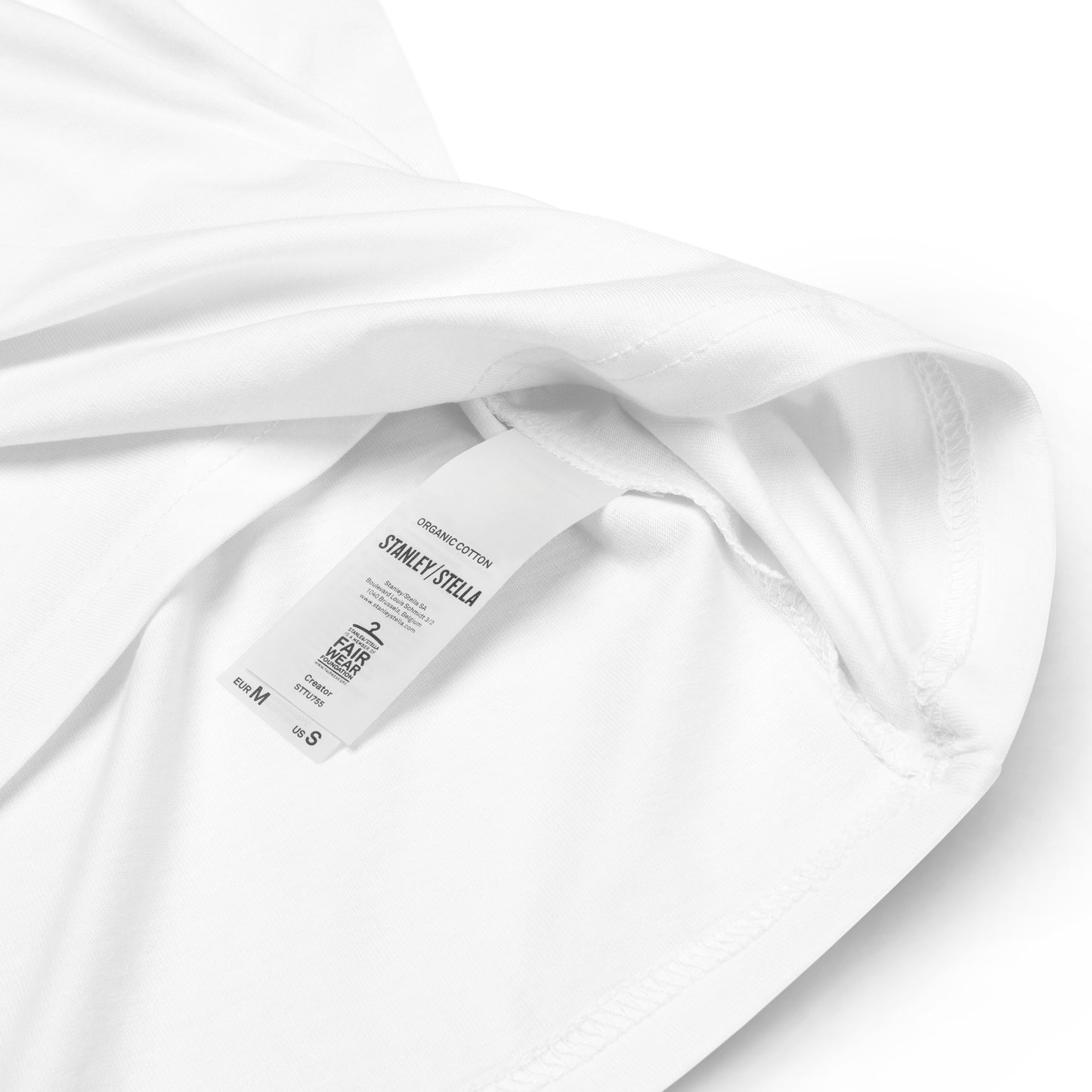 Ukrainian Pantone Flag Unisex organic printed cotton t-shirt in white