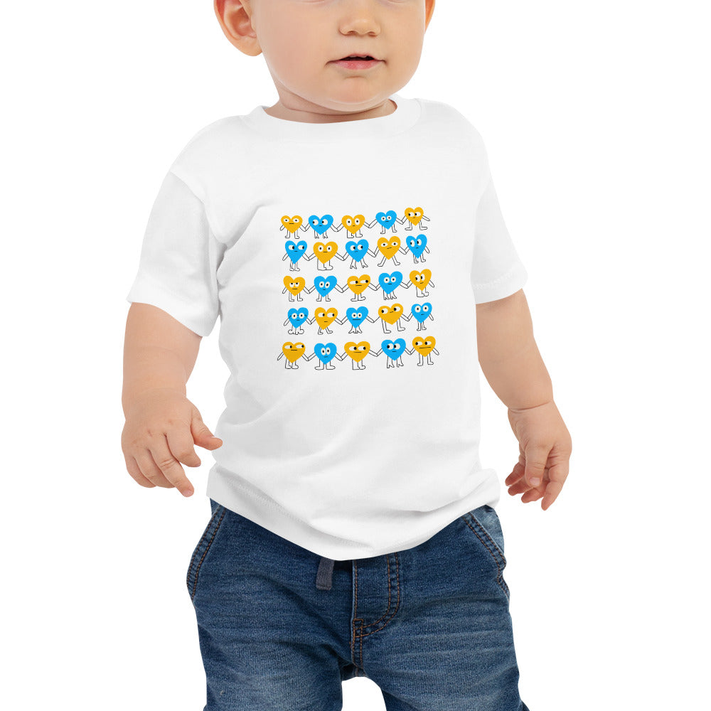 Hearts by @nina_dzyvulska printed Baby Jersey Short Sleeve Tee 6-24 months