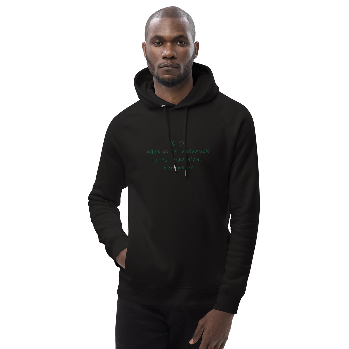 Amazingly gorgeous unisex pullover hoodie in black