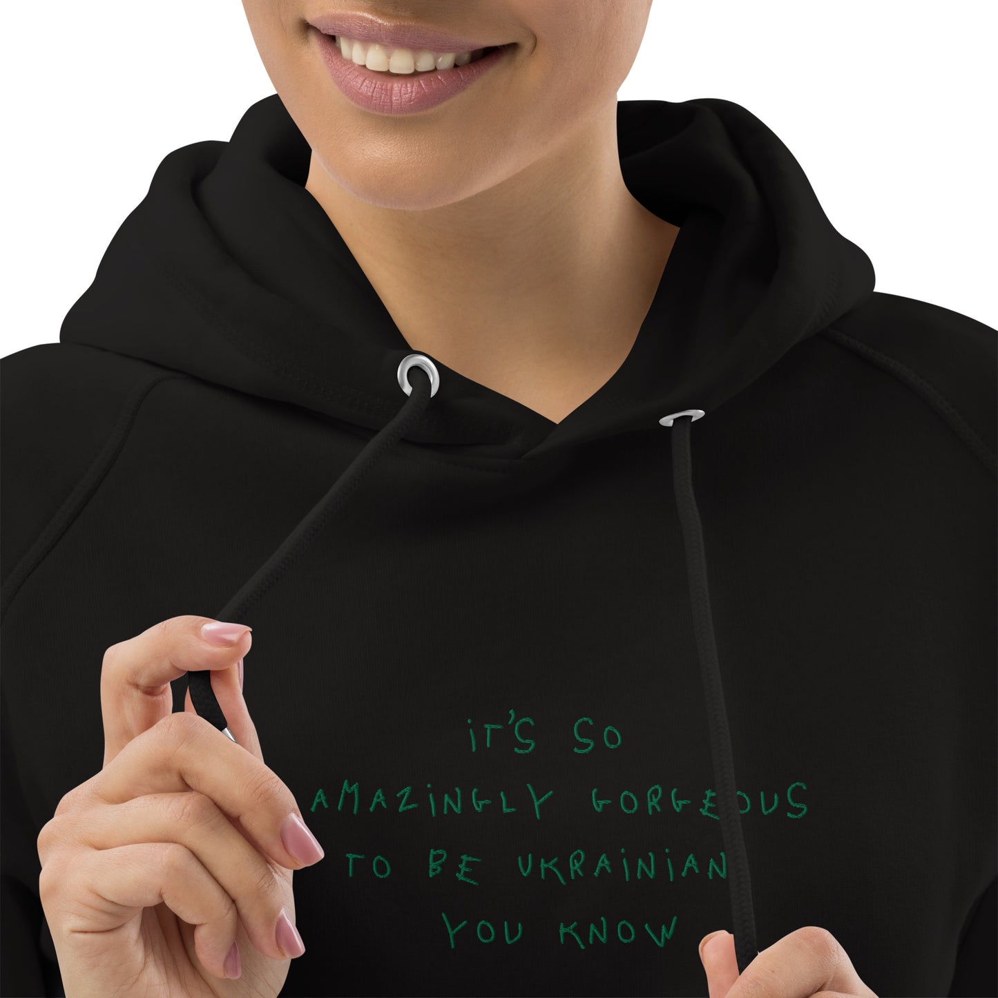 Amazingly gorgeous unisex pullover hoodie in black