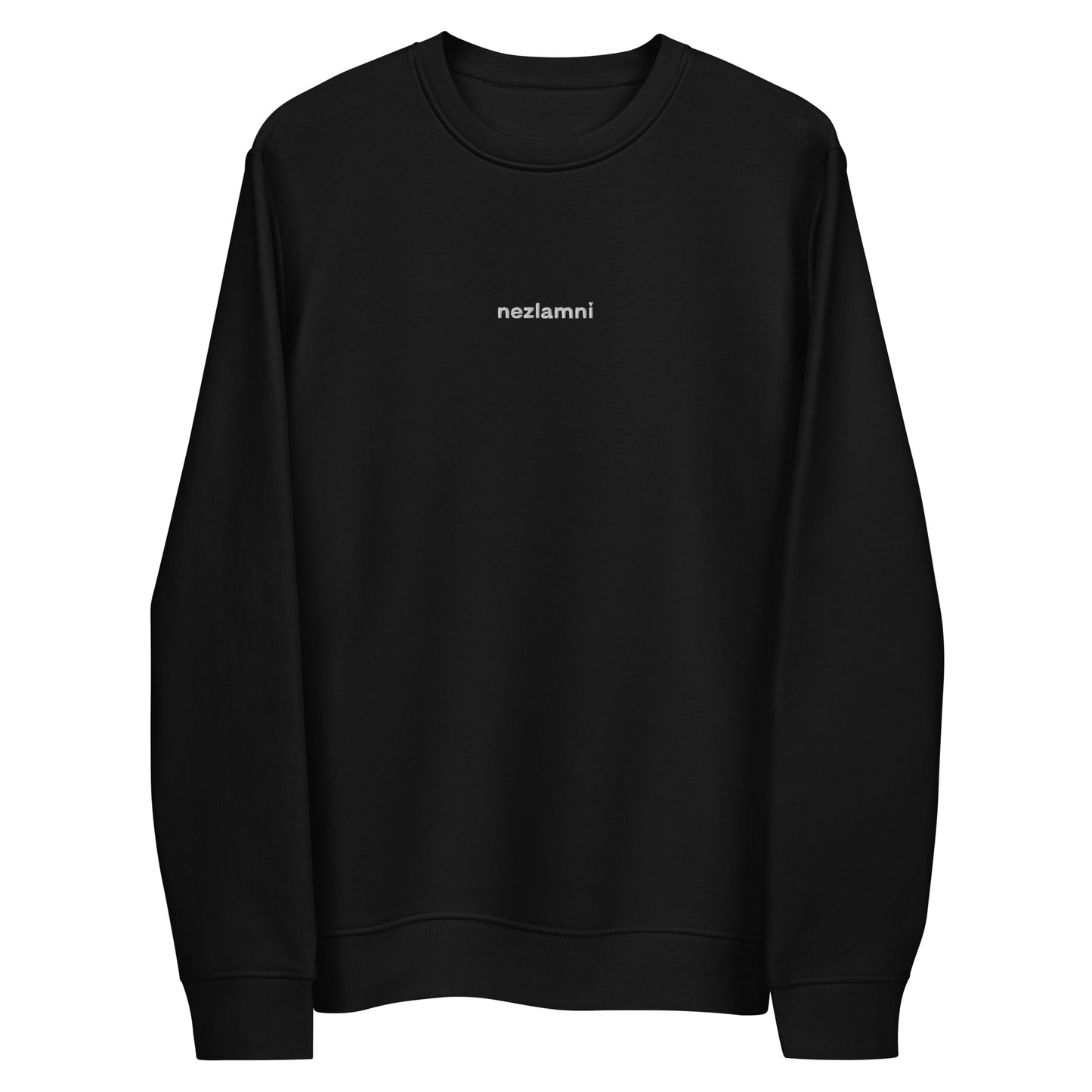 Nezlamni embroidered unisex eco sweatshirt in black