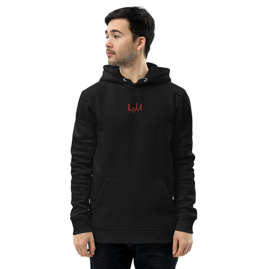 VOLYA Unisex essential eco hoodie with embroidery in black