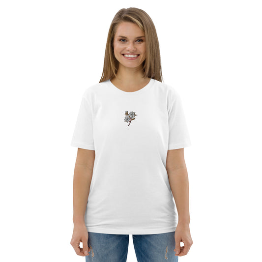 Bavovna unisex organic cotton t-shirt with embroidery in white
