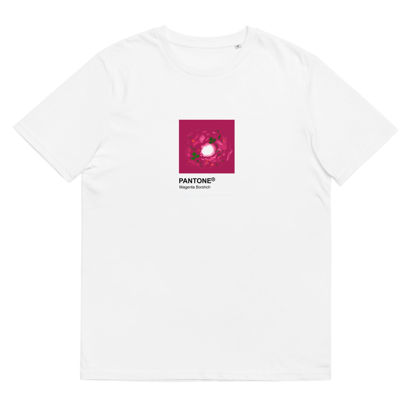 Borshch printed unisex organic cotton t-shirt in white